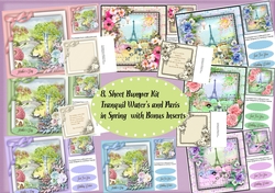 Image of cup764178_1398 - 8, Sheet Bumper Kit , Tranquil Waters and Spring In Paris