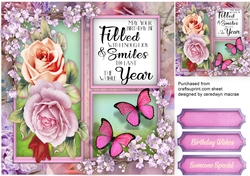 Roses and Blossom with Butterflys