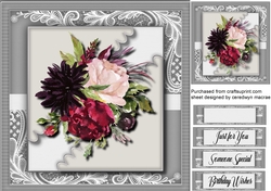 Beautiful Roses on a Mono Frame