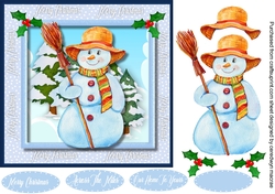 Snowman With His Broom