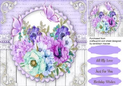 Lilac Anemones in a pearl Frame