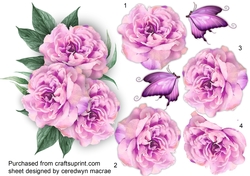 Beautiful Lilac Cutout Roses