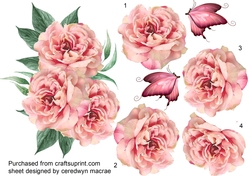Beautiful Pink Cutout Roses