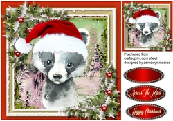 Gorgeous Christmas Badger 