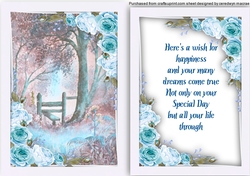Beautiful Blue Roses with Verse