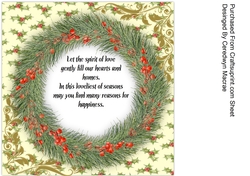 Beautiful 8x8 Christmas Insert with Verse 