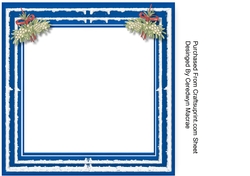 Blank Christmas Insert , Blue