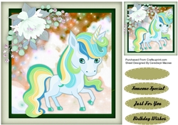 Beautiful Aqua Unicorn