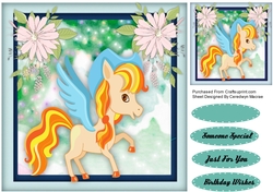 Beautiful Orange Unicorn