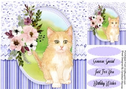 Gorgeous Water Coloured Kitty 