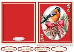 Print , Cut, and Fold , Christmas Robin