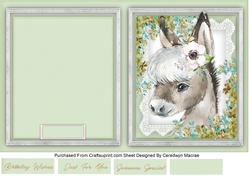 Print, and Cut , Beautiful Donkey