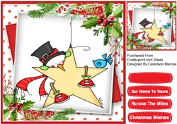 Hanging Star Snowman 