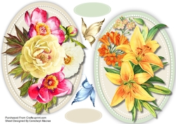 2 Beautiful Rose and LillyToppers