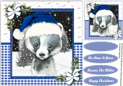 Gorgeous Christmas Badger 