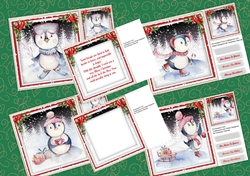 4, Card Fronts , Penguin Joy +2 Inserts