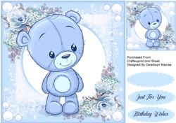 Cute Teddy Blue