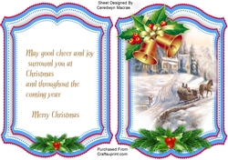 A5 Card with Verse, Sleigh Ride 