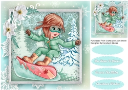 Christmas Skate Boarder
