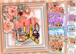 4, Sheet Card Fronts ,Make-up and Flowers