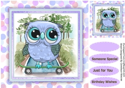 Owl  on a Skateboard 
