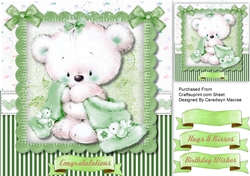 Gorgeous Little Green Bear