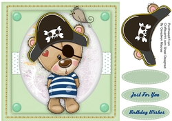 8x8  Little Pirate Bear