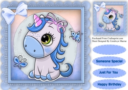 Beautiful Blue Fantasy Unicorn