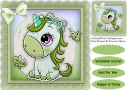 Beautiful Green Fantasy Unicorn