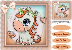 Beautiful Peach  Fantasy Unicorn 