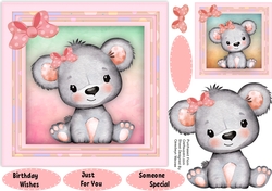 Cute Koala in a Pink Polka Bow
