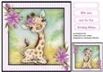 Gorgeous Baby Giraffe with Flower