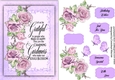 A5, Gorgeous Lilac Roses and Quote