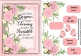 A5, Gorgeous Pink Roses and Quote