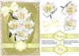 Beautiful White Roses on a Gold Background