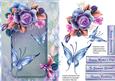 Lovely Roses on a Crushed Blue Frame