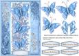 Stunning Butterflys in Blue on a Blue Lace Plaque
