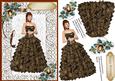 Beautiful Ball Gown in Brown and Gold
