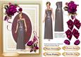 Lovely Lady in a Wine Evening Gown