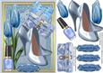 Lovely Blue Shoes and Tulips