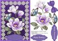 Beautiful Lilac Magnolias in a Lace Frame