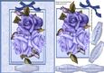 Beautiful Blue Roses on a Double Fame
