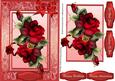 Beautiful Red Roses in a Double Frame