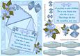 Lovely Blue Card and Envelope with Verse
