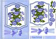 A Lovely Mat of Blue Flowers and a Pearl Frame