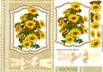 A Lovely Mat of Russet Yellow Flowers and a Pearl Frame