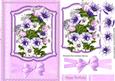A Lovely Mat of Lilac Flowers and a Pearl Frame