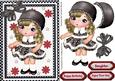 Little Miss Porcelain in Black / White Polka Dot