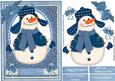 Snowman in a Lumber Jacks Hat (blue )