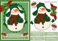 Snowman in a Lumber Jacks Hat ( Green )